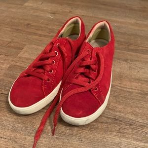 Naturalizer Red Suede Sneakers